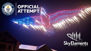 Watch Drone company breaks Guinness World Record for largest drone display [upl. by Ansel]