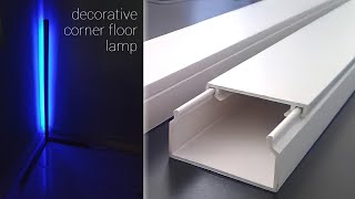 DIY LED Corner Floor Lamp for Living Room from PVC Cable Duct [upl. by Malory487]