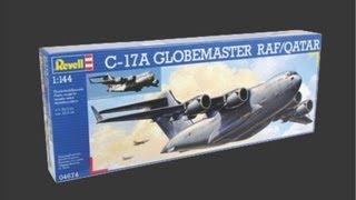 Revell 1144 C17A Globemaster Scale Model Review [upl. by Chelton737]