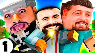 ILLOJUAN ANDRÉS y GUILLE en MINECRAFT SKYBLOCK  1 [upl. by Ahsiram]