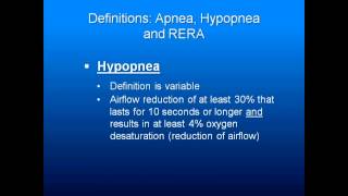 Obstructive Sleep Apnea Part 2 Definitions [upl. by Natanhoj536]