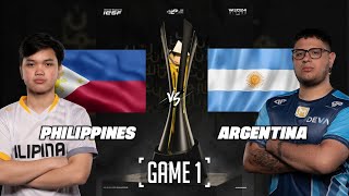 PHILIPPINES vs ARGENTINA GAME 1 MLBB  WEC24 RIYADH IESF [upl. by Veal94]