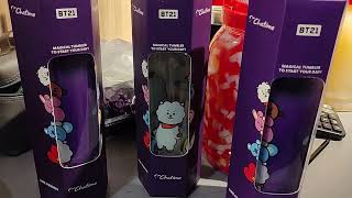 Packing Merchandise Tumbler BT21 X Chatime BTS  ARMY LIMITED EDITION From BTS BT21 GET IT NOW [upl. by Lorelle]