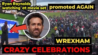 Ryan Reynolds and Wrexham wild celebrating promotion to League One [upl. by Rika243]