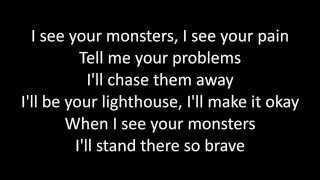 Timeflies  Monsters ft Katie Sky Lyrics [upl. by Ayikat]