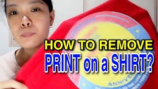 How to REMOVE print on a Shirt [upl. by Ghassan]