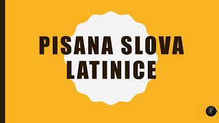 Pisana slova latinice C Č Ć G [upl. by Devinna]