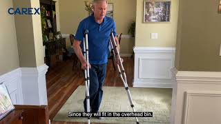 Carex Folding Crutches  Unboxing Assembly amp Review [upl. by Placia]