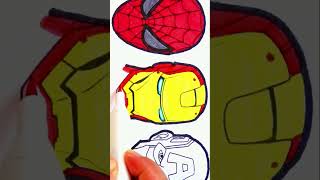 Coloring Avengers Coloring Pages spiderman Ironman Captain America colorgoart superheroes [upl. by Lanahtan]