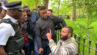 Police called on Mohammed Hijab Mohammed Hijab Vs Christians  Speakers Corner  Hyde Park [upl. by Olympe288]