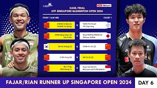 Hasil Lengkap Final Singapore Open 2024 FajarRian Juara singaporeopen2024 [upl. by Heidi]