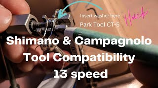 Campagnolo amp Shimano cross tool compatibility including Ekar 13 speed [upl. by Fee]