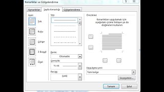 Microsoft Word Kenarlık EklemeSayfa Arka Planı ve Gölgelendirme İşlemi nasıl yapılır [upl. by Noral920]