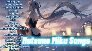 Hatsune Miku Playlist  Iconic Songs [upl. by Braasch401]