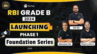 RBI Grade B 2024 Syllabus Preparation RBI Phase1 Foundation Series Reasoning Quant English EduTap [upl. by Eanod]