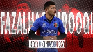 Fazalhaq Farooqi Bowling Action SlowMotion [upl. by Oidivo]