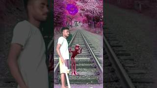 red alian danching track highspeed train reaction  new magic vfx video trendingshort viralshort [upl. by Lanette]