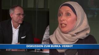 BelakowitschJenewein in der live Diskussion quotBurka Verbotquot auf OE24 TV [upl. by Accisej]