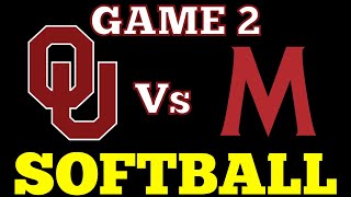 OU vs MACU Softball Game 2 2024 [upl. by Noemad]