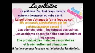 تعبير بالفرنسية على la pollution et le réchauffement climatique ثانية ثانوي مراجعة شاملة للفصل الاول [upl. by Horatius]