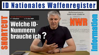 NWR IDNummern kurz erklärt  Shortcut  IDs Waffenkauf und Waffenverkauf Nationales Waffenregister [upl. by Debi524]