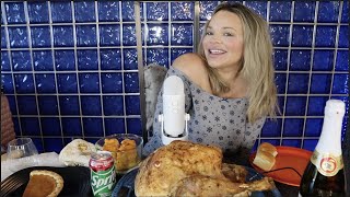 ASMR Eat Thanksgiving Leftovers With Me [upl. by Norga]