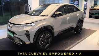 Tata CurvvEV Empowered A  55 Kwh Battery Pack Pure Grey  Coupe SUV  ADAS  INTO CARS WITH GRB [upl. by Georgy]