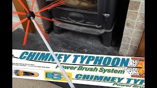 HOW TO Clean Your Log Burner Flue with CHIMNEY TYPHOON [upl. by Eseela12]