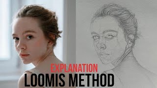 How to draw a portrait using Loomis method [upl. by Cara]