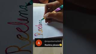 Subscribe and comment your name Surbhimishra1 shorts art calligraphy newideas viral [upl. by Clerc]