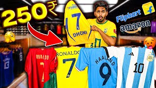 I Bought Football Jerseys for Only Rs 250 From Amazon amp Flipkart  Haul amp Review [upl. by Aina]