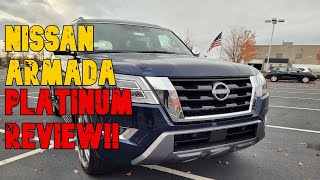 2022 Nissan Armada Platinum Review [upl. by Alaecim607]