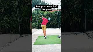 Pure practice at TPC Sawgrass music golf tpcsawgrass golfer golfcourse golftournament [upl. by Arracahs]