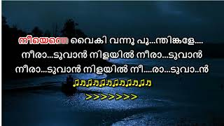 neeraduvan nilayil karaoke with lyrics malayalam  NEERADUVAN NILAYIL KARAOKE MALAYALAM KARAOKE [upl. by Zsamot783]