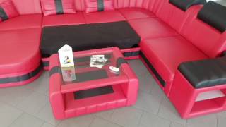 Sofa Dreams Ledersofa Bellagio XXL mit Schlaffunktion und Tisch [upl. by Malvin658]