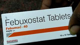 Febuxostat 40mg Tablet  Febumac 40  Indication Gout  uses  side effects  Dosage [upl. by Eceirehs]