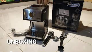 Unboxing and Testing Mesin Kopi DeLonghi ECP 3531 [upl. by Merideth]