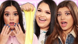 DIY VIRAL SLIME CHALLENGE w Karina Garcia Megan Nicole amp Gabriella Whited [upl. by Nonek117]