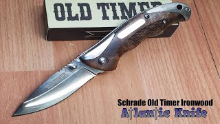 SCHRADE OLD TIMER LINERLOCK AO STAINLESS FOLDING BLADE IRONWOOD KNIFE 1084273 [upl. by Wendelina]