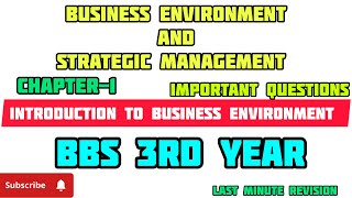 business environment and strategic management important questions with solution chapter1 [upl. by Daveen527]