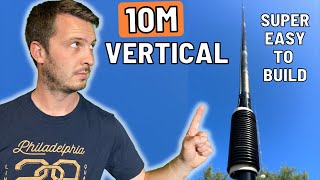 Build an EASY 10 Meter 28 MHz Vertical Antenna for DX [upl. by Azzil]