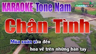 Chân Tình Karaoke  Tone Nam  Nhạc Sống Thanh Ngân [upl. by Ulrick83]