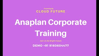 Anaplan Tutorial Anaplan Tutorail for Beginners  Anaplan Training  Anaplan Training in Telugu [upl. by Nishi911]