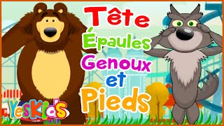 Tête Épaules Genoux et Pieds  Comptines pour Bébé [upl. by Keifer850]