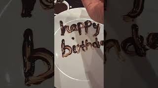 Writing happy birthday greeting with chocsyrupasmrshortsvideotrendingviralbuhayofw [upl. by Attesor]