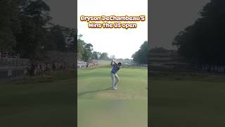 Bryson Dechambeaus chaotic last hole to win the us open golf golfhighlights golfswing usopen [upl. by Domineca417]