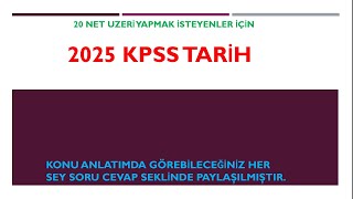 2025 KPSS TARİH OSMANLI DEVLETİ KÜLTÜR VE MEDENİYET [upl. by Elder]