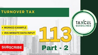 Turnover Tax Section 113  Minimum Tax  Worked Example and FBR IRIS Website Input  Part 2 [upl. by Analim]