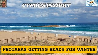 Protaras Cyprus Winter Coastline  Crashing waves amp Sunshine [upl. by Einhpad]