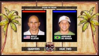 Quarter Final Heat 2  Kelly Slater vs Adriano de Souza [upl. by Gabor]